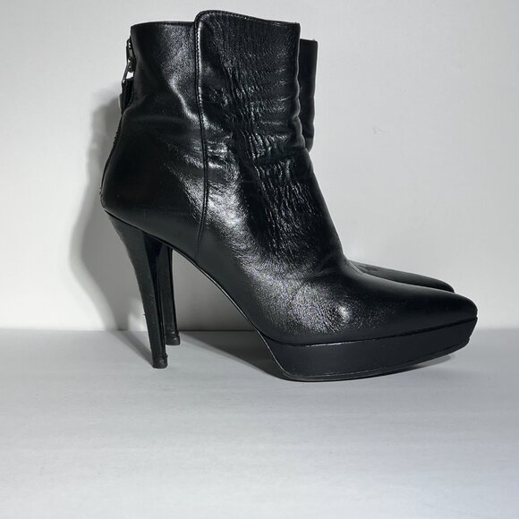 Stuart Weitzman Mizzip Black High Heel Platform Bootie Sz 7.5 - Picture 10 of 13